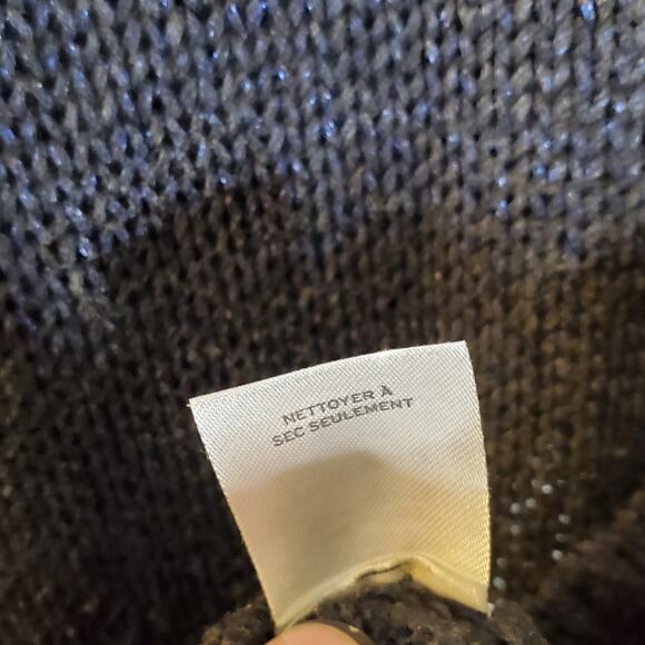 Something Navy Blue open knit slouchy oversized sweater Size Small - Picture 7 of 8